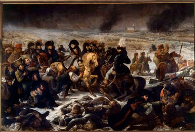 Preussin ja Puolan kampanja (1806-1807): "" Napoleon I (1769-1821) Eylaun taistelukentällä 9/02/1807" Antoine Jean Grosin (1771-1835) maalaus 1808 su. 5,21x7,84 m tekijältä Antoine Jean Gros
