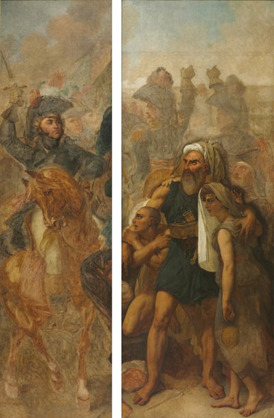 Kenraali Jean-Baptiste Kléber ja egyptiläinen perhe (luonnoksia elokuvalle "Pyramidien taistelu") tekijältä Antoine Jean Gros