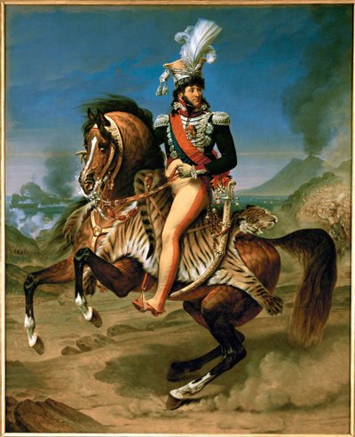 Joachim Murat, Napolin kuningas, Marechal de France, hevosen selässä ... tekijältä Antoine Jean Gros
