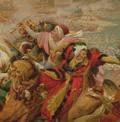 Murat voitti Turkin armeijan Aboukirissa 25. heinäkuuta 1799 (yksityiskohta), n. 1805 (öljy kankaalle asennettuna alukseen) tekijältä Antoine Jean Gros