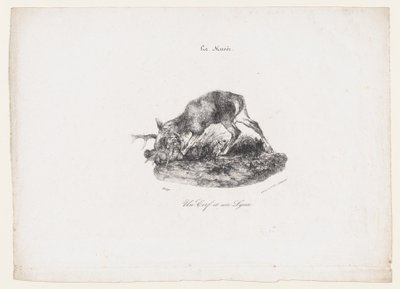 Hirvi ja ilves, 1834. tekijältä Antoine Louis Barye