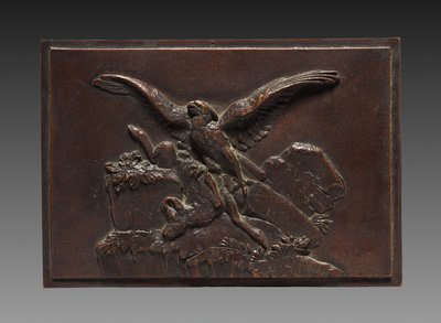 Kotka säämiskän kanssa, n. 1830-1875. tekijältä Antoine Louis Barye