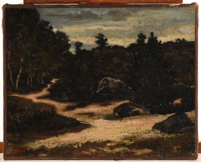 Ranska: Chemin sableux en forêt de Fontainebleau tekijältä Antoine Louis Barye