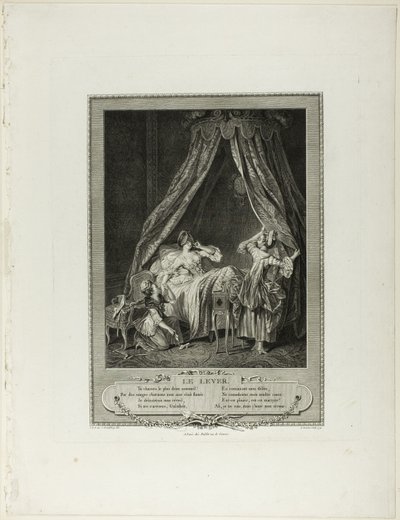Rising, lähteestä Monument du Costume Physique et Moral de la fin du Dix-huitième siècle (monumentti fyysisestä ja moraalisesta puvusta) tekijältä Antoine Louis Romanet