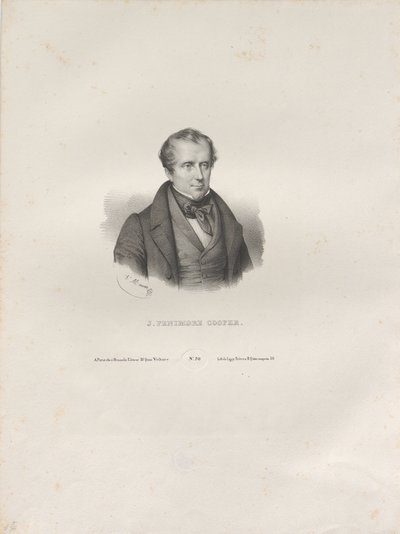 Muotokuva kirjailija James Fenimore Cooperista 1789-1851, n. 1840. tekijältä Antoine Maurin