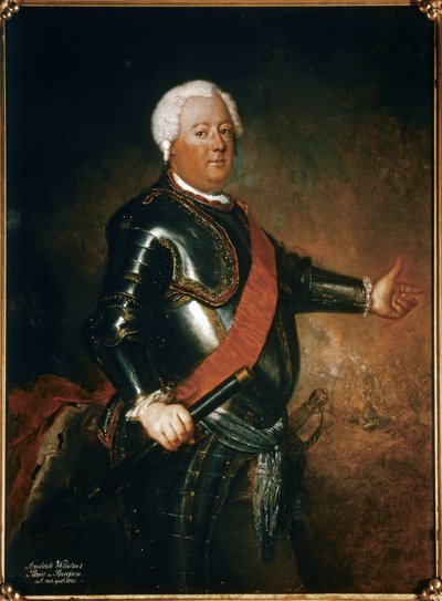FRIEDRICH WILHELM I: (öljy kankaalle), vuoden 1733 jälkeen (öljy kankaalle). tekijältä Antoine Pesne