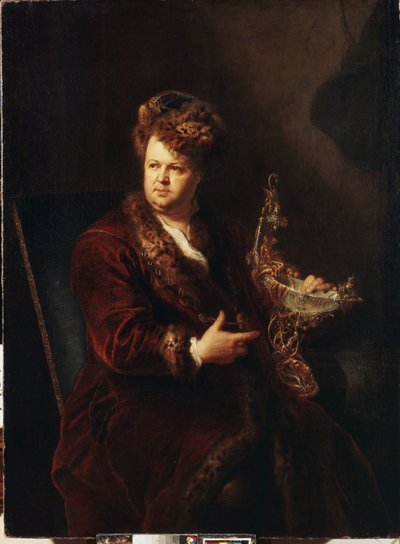 Muotokuva kultaseppä Johann Melchior Dinglingeristä (1664-1731). Antoine Pesnen (1683-1757) maalaus, noin 1721. Saksalaista taidetta, barokkityyliä. Pietarin Eremitaaši. tekijältä Antoine Pesne