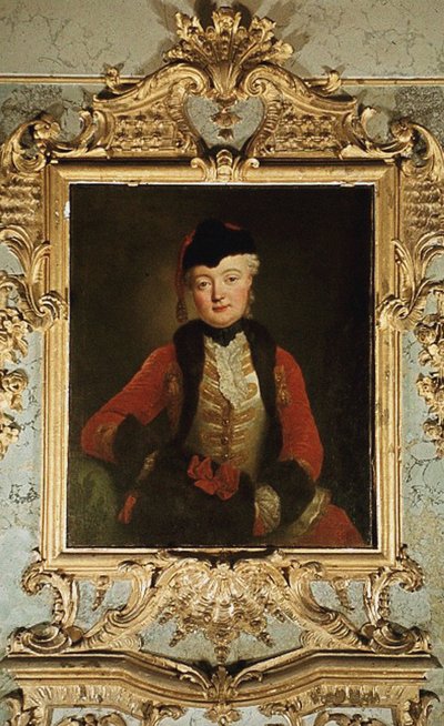 Wilhelmine Dorothee von der Marwitzin muotokuva 1718-1787, n. 1739 tekijältä Antoine Pesne