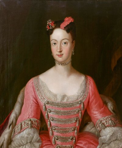 Preussin prinsessa Wilhelmine (1709-1758), Brandenburg-Bayreuthin markkreivikunta - Antoine Pesne (1683-1757). Öljy kankaalle Mitat : 79,5x65,5 cm Yksityiskokoelma tekijältä Antoine Pesne