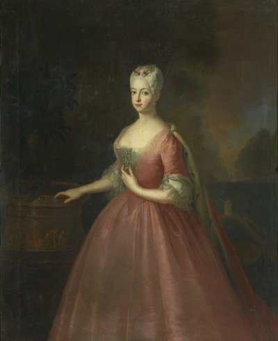 Muotokuva Preussin prinsessa Friederike Luisesta 1714-1784, Brandenburg-Ansbachin markkreivikunta tekijältä Antoine Pesne School