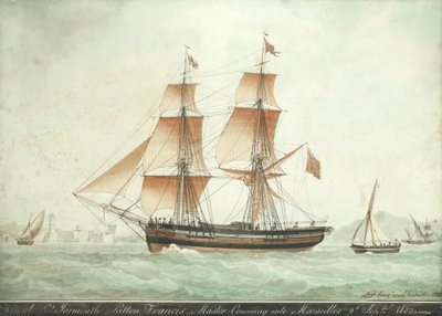 Näätä tulossa Marseilleen, 9. syyskuuta 1823. tekijältä Antoine Roux