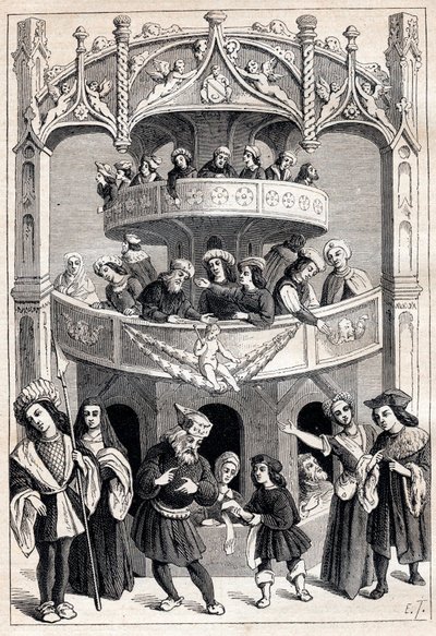 Antoine Verardin (toimii 1485-1512) "" Le Grant Therence en Francois" -elokuva - teatteriesitys 1500-luvulla tekijältä Antoine Verard