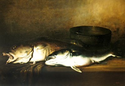 Merikala, n. 1870 (öljy kankaalle) tekijältä Antoine Vollon
