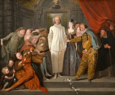 Italialaiset koomikot tekijältä Antoine Watteau