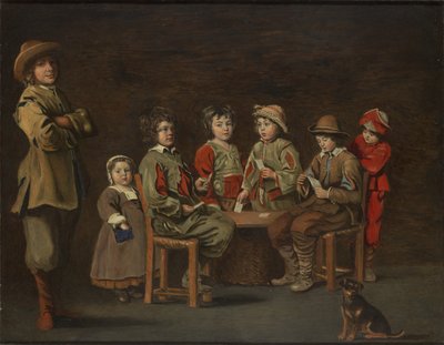 Nuoret kortinpelaajat, 1643 tekijältä Antoine and Louis Le Nain