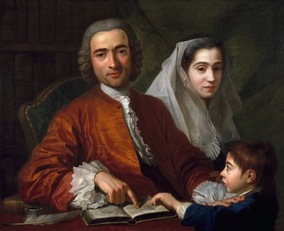 Tohtori Salvatore Bernard vaimonsa ja poikansa kanssa, 1759 tekijältä Antoine de Favray