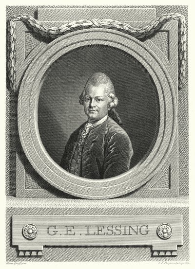 Gotthold Ephraim Lessing, saksalainen valistus; filosofi, kirjailija ja dramaturgi (kaiverrus) tekijältä Anton (after) Graff