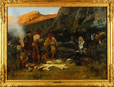 Don Quijote ja vuohenpaimenet, 1870 tekijältä Anton Alexander von Werner