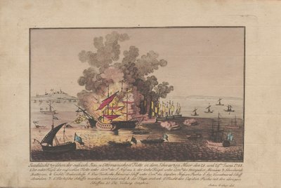 Meritaistelu Venäjän ja ottomaanien laivaston välillä Mustallamerellä 28. ja 29. kesäkuuta 1788 1788. tekijältä Anton Balzer