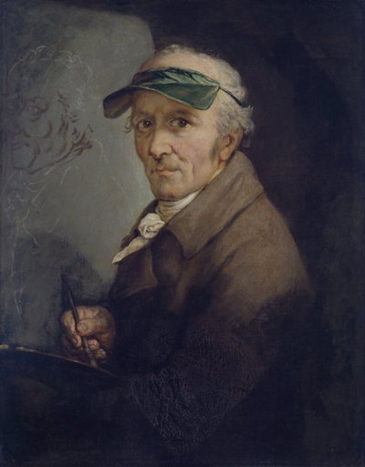 Omakuva luomivarjolla, 1813 tekijältä Anton Graff