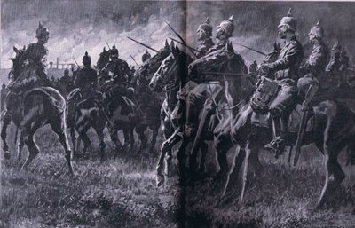 Libinin kaivoksen tulipalo, The Illustrated History of the World War 1914-1915 -pubista. kirjoittanut Union Berlagsefellfchaft tekijältä Anton Hoffman