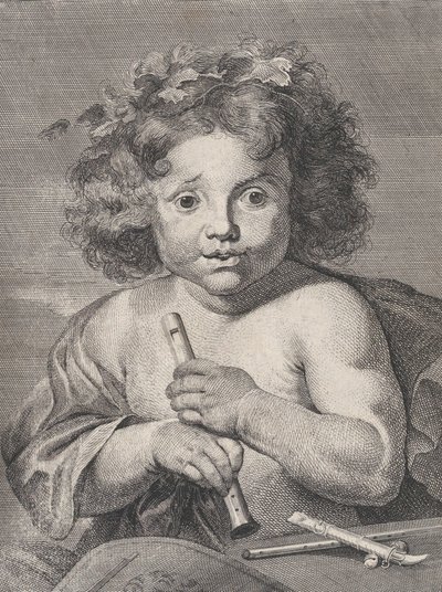 Nuori Bacchus pitelee huilua, 1728. tekijältä Anton Joseph von Prenner