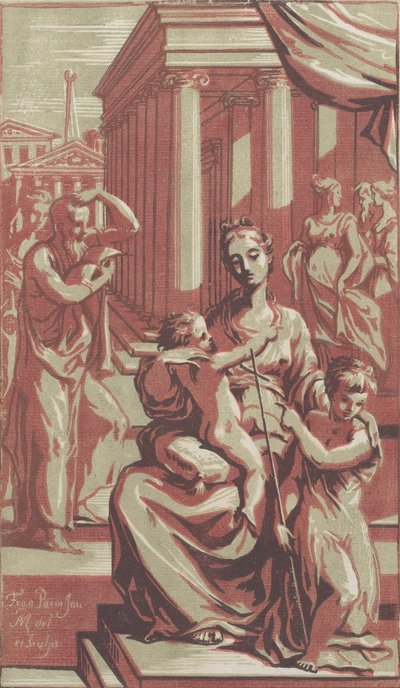 Neitsyt ja lapsi Pyhän Johannes Kastajan kanssa, n. 1722. tekijältä Anton Maria Zanetti