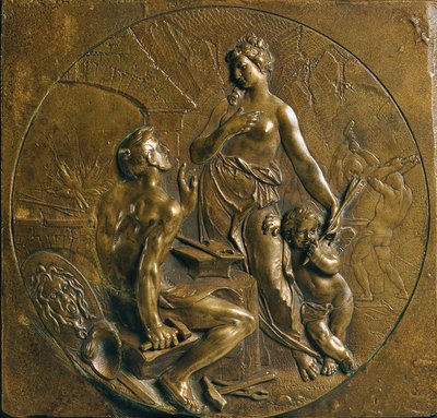 Venus ja Amor tulivuoren takomossa tekijältä Anton Matthias Josef Domanek