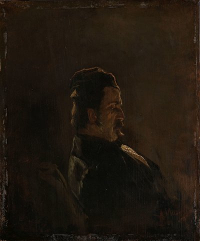 Taidemaalari Pieter Frederik van Osin muotokuva tekijältä Anton Mauve (signed by artist)