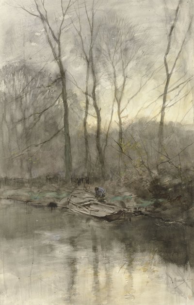 Metsän reuna veden päällä tekijältä Anton Mauve