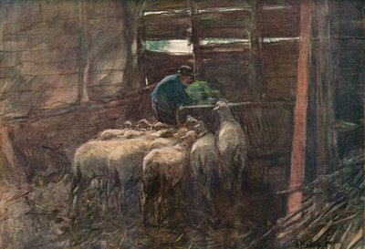 Navetan sisustus, 1800-luku tekijältä Anton Mauve