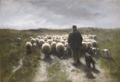 Paimen ja lammas tekijältä Anton Mauve