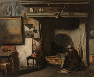 Haarlemin taidemaalari Pieter Frederik van Osin studio Haarlemin taidemaalari Pieter Frederik van Osin studio tekijältä Anton Mauve