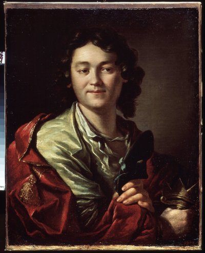 Muotokuva koomikko Fedor (Fjodor) Volkovista (noin 1729-1763), ensimmäisen venäläisen teatterin perustaja (Muotokuva F. Volkovista, ensimmäisen venäläisen teatterin perustaja). Anton Pavlovich Losenkon (1737-1773) maalaus öljy kankaalle tekijältä Anton Pavlovich Losenko