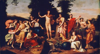 Apollo ja kolme armoa, n. 1750-60 tekijältä Anton Raphael Mengs