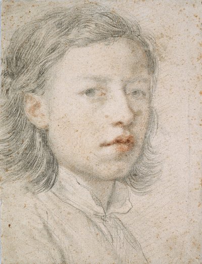 Omakuva - Anton Raphael Mengsin (1728-1779) työ, verta ja liitua paperille (26,1 x 20,2 cm) tekijältä Anton Raphael Mengs