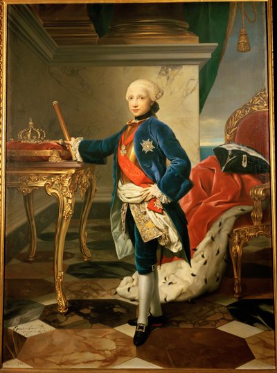 Ferdinand IV, Napolin ja Sisilian kuningas, maalattu (maalaus kankaalle) tekijältä Anton Raphael Mengs
