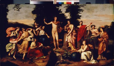 Parnassus, n. 1750-60 tekijältä Anton Raphael Mengs