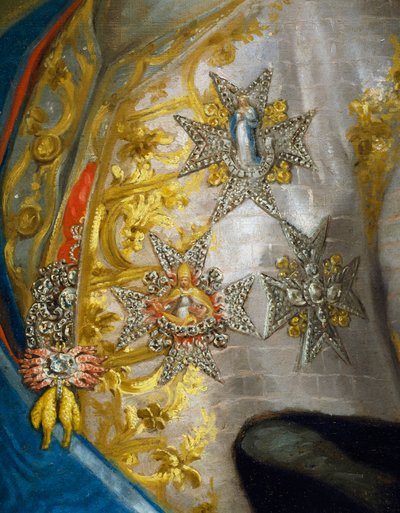 Don Luis Antonio Jaime de Bourbonin muotokuva, Anton Raphael Mengs, yksityiskohta, noin 1774, öljy kankaalle tekijältä Anton Raphael Mengs