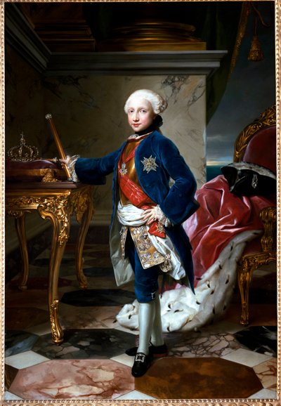 Muotokuva Ferdinand I Bourbonista tai Ferdinand IV, Napolin kuningas yhdeksänvuotiaana tekijältä Anton Raphael Mengs