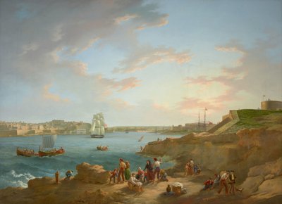 Anton Schranz (1769-1839) - Maltan satama - RCIN 406555 - Kuninkaallinen kokoelma (restauroitu) tekijältä Anton Schranz