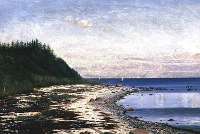 Purjeveneet Langelandin rannikolla tekijältä Anton Thorenfeld
