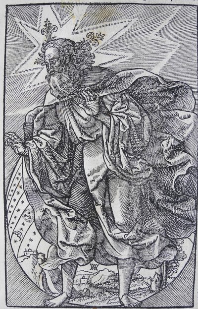 Maailman luominen, Wormsin Raamatusta, 1529. tekijältä Anton Woensam