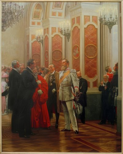 Friedrich III. kenttäpallolla / Werner tekijältä Anton Alexander von Werner