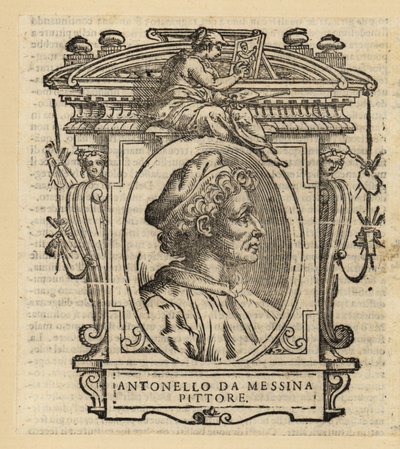 Anthony Messinalaisen, italialaisen taidemaalarin Messinasta, Sisiliasta, italialaisen renessanssin muotokuva, noin 1430-1479 tekijältä Antonello da (after) Messina