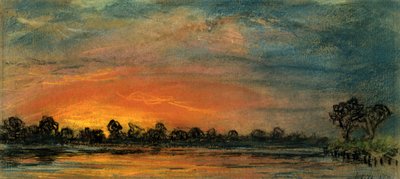 Auringonlasku Chelseassa, Lontoossa tekijältä Frederick (attr. to) Barnard