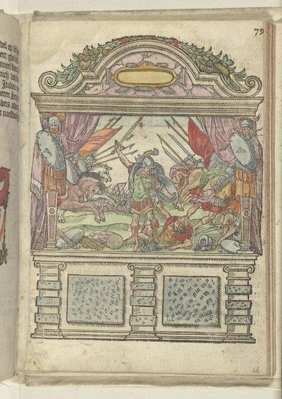 Allegorinen esitys näyttämöllä Grote Marktin kulmassa, 1578 tekijältä Antoni van Leest