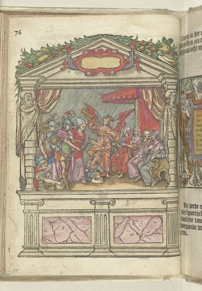 Lavastus allegorisella esityksellä Grote Marktissa, 1578 tekijältä Antoni van Leest
