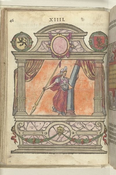 Kohtaus Voiman personifikaatiosta (Fortitudo), 1578 tekijältä Antoni van Leest