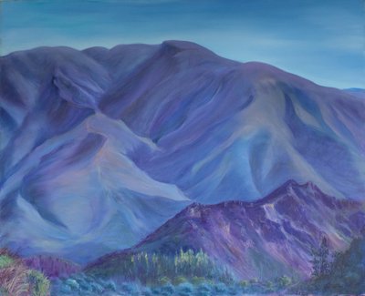 Blue Mountain, Andalusia, 2001 (öljy kankaalle) tekijältä Antonia Myatt